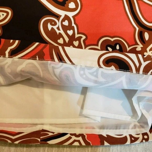 Merona 6 salmon/blk/white‎ paisley skirt - Picture 6 of 6